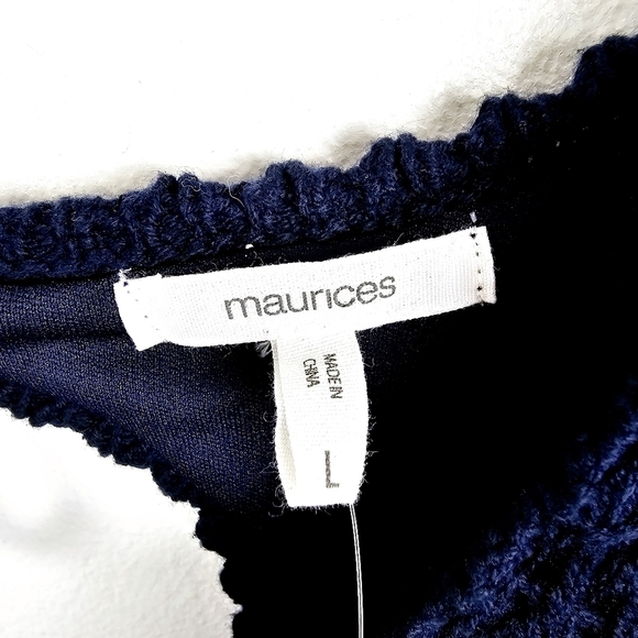 Maurices Navy Blue Crochet Knit Sleeveless Dress NWT - Picture 4 of 11